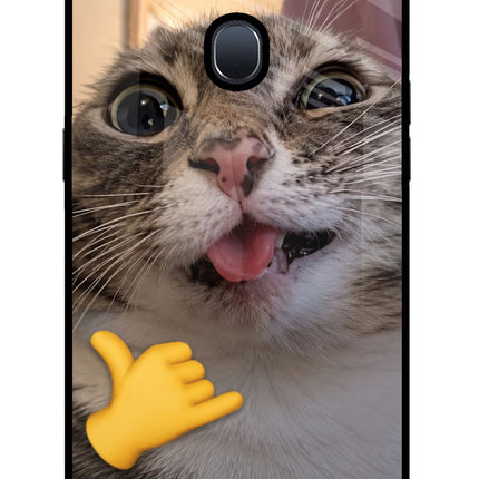 Silly Cat Call Oppo F9/F9 Pro Glass Case