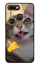 Silly Cat Call Oppo F9/F9 Pro Glass Case