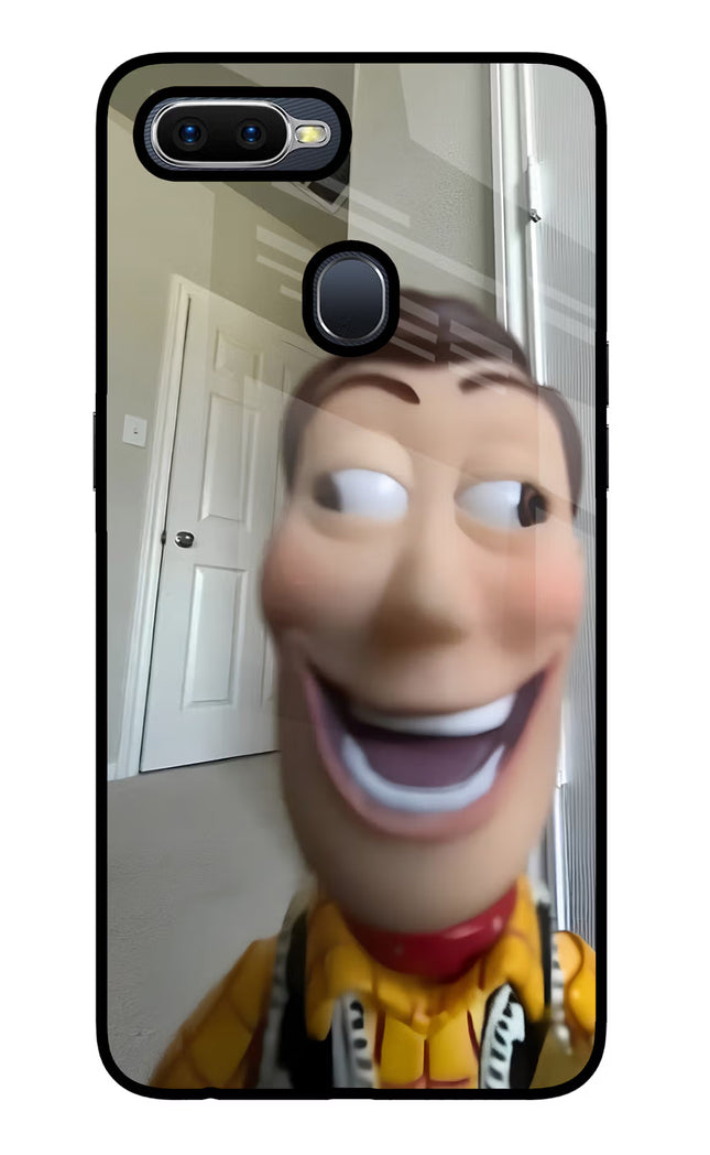 Side Eye Woody Oppo F9/F9 Pro Glass Case