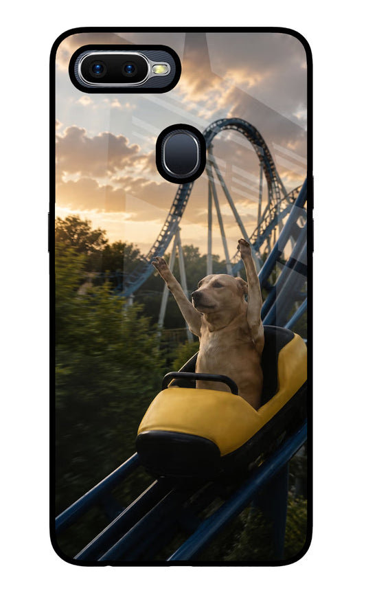 Rollercoaster Dog Oppo F9/F9 Pro Glass Case