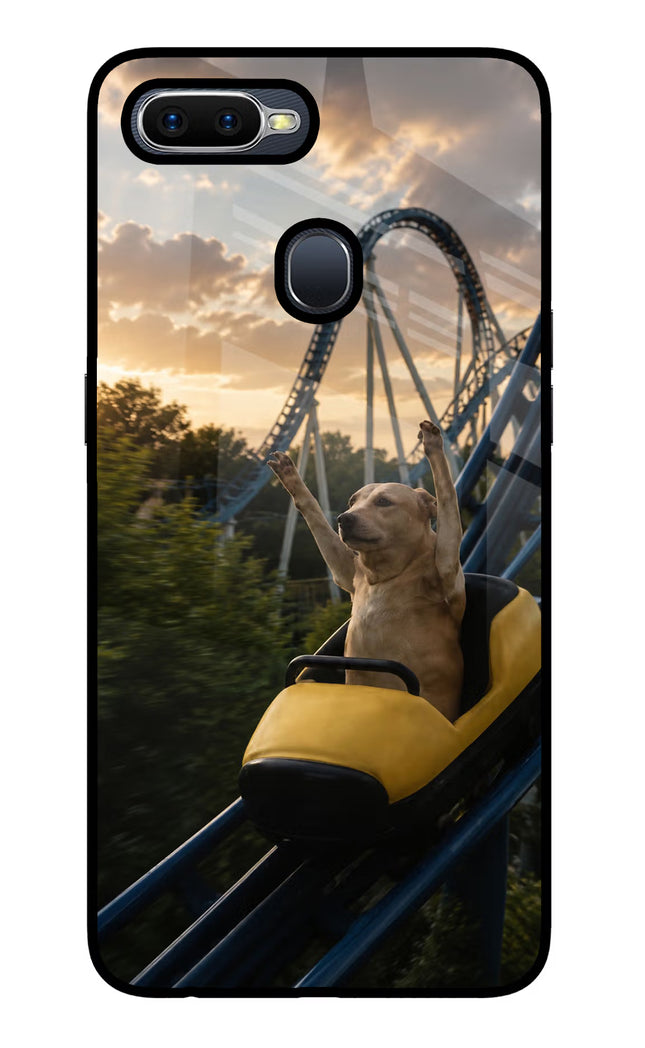 Rollercoaster Dog Oppo F9/F9 Pro Glass Case