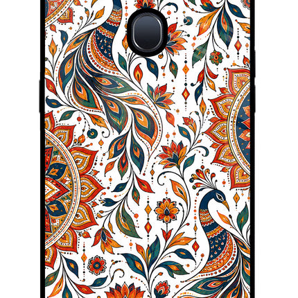 White Mayura Oppo F9/F9 Pro Glass Case