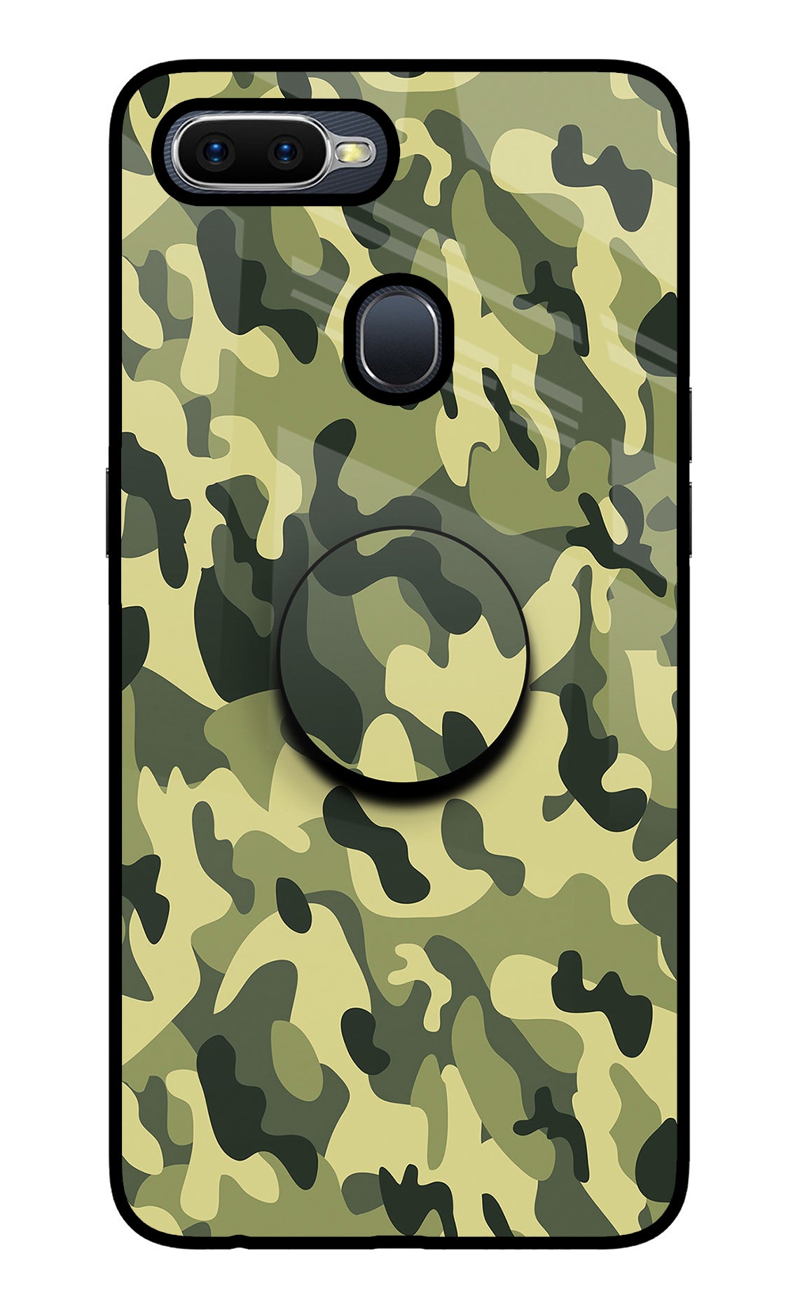 Camouflage Oppo F9/F9 Pro Glass Case