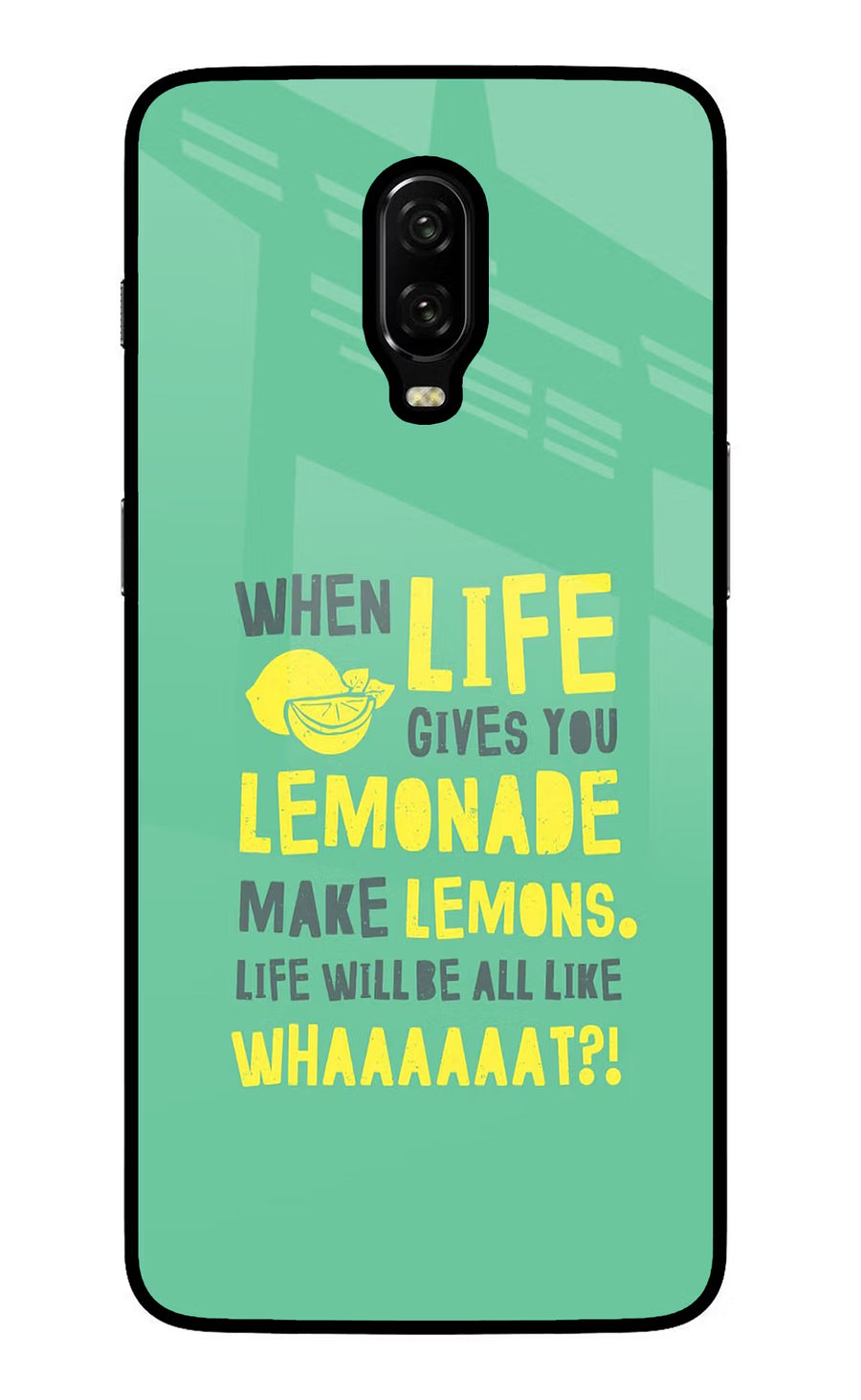 Quote Oneplus 6T Back Cover, Glass case