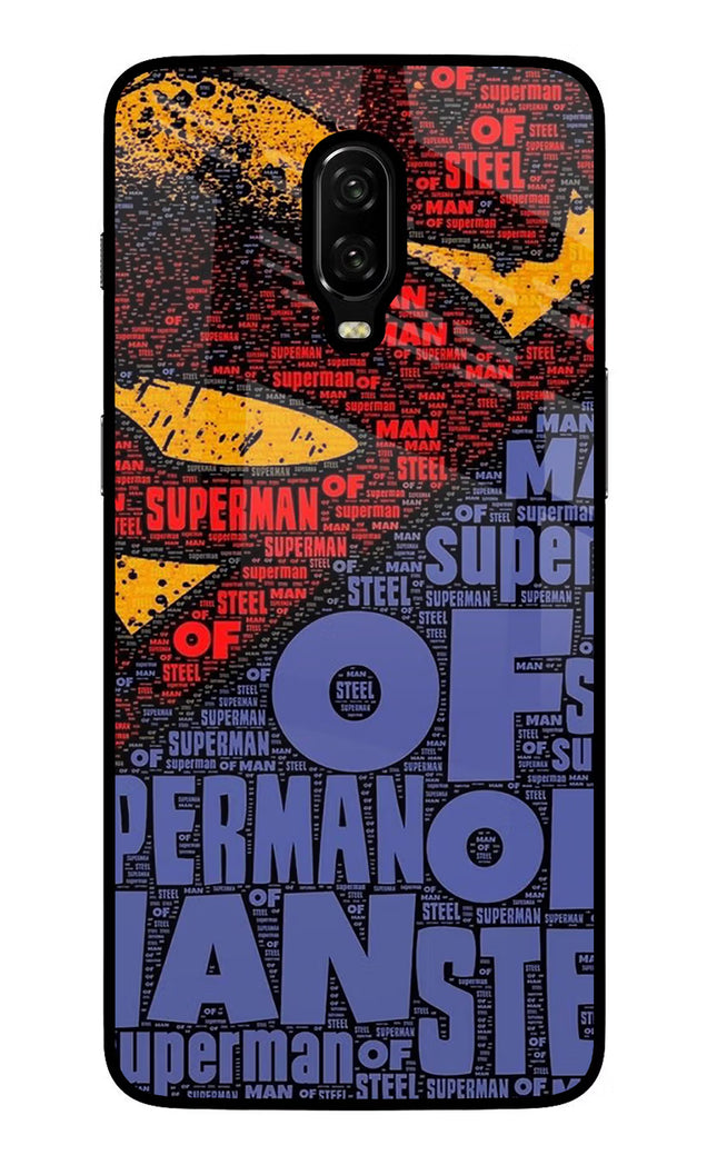Superman Oneplus 6T Glass Case Back Cover by Casekaro
