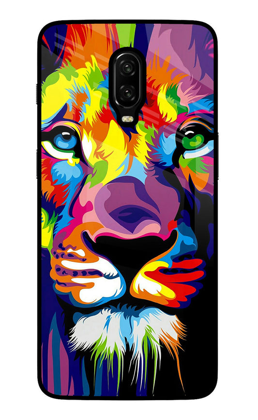 Lion Oneplus 6T Glass Case