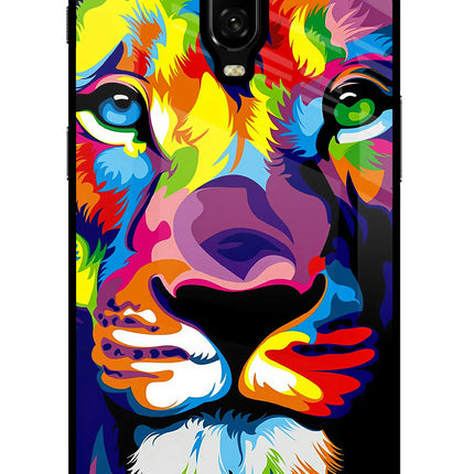 Lion Oneplus 6T Glass Case