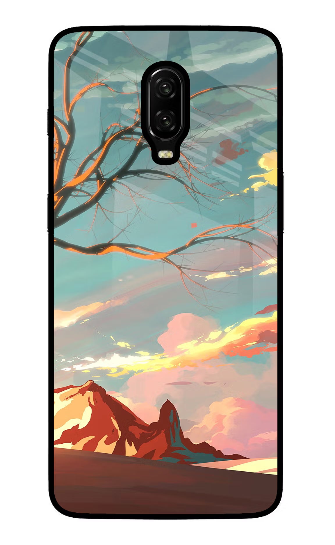 Scenery Oneplus 6T Glass Case Back Cover by Casekaro