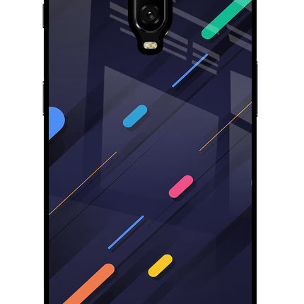 Abstract Design Oneplus 6T Glass Case Back Cover by Casekaro