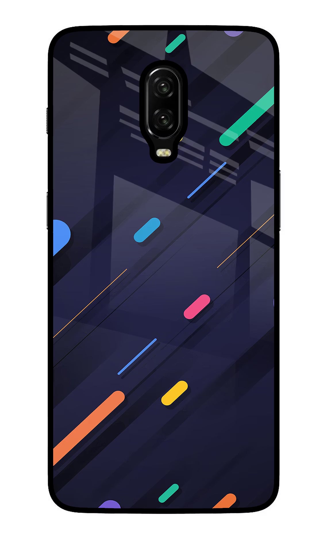 Abstract Design Oneplus 6T Glass Case Back Cover by Casekaro
