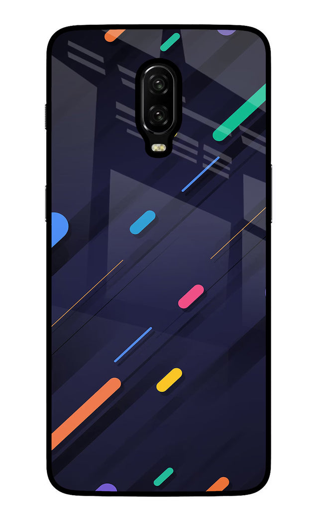 Abstract Design Oneplus 6T Glass Case Back Cover by Casekaro