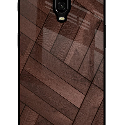 Wooden Texture Design Oneplus 6T Glass Case