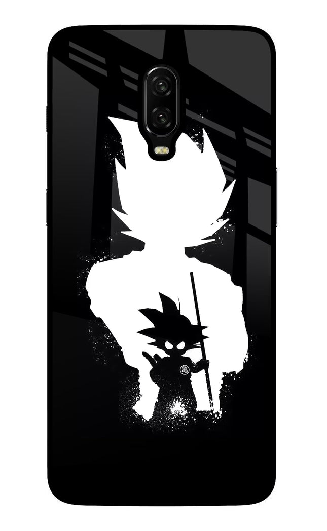 Goku Shadow Oneplus 6T Glass Case Back Cover by Casekaro