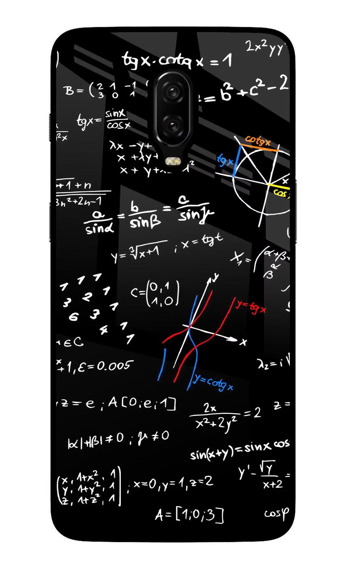 Mathematics Formula Oneplus 6T Glass Case Back Cover by Casekaro