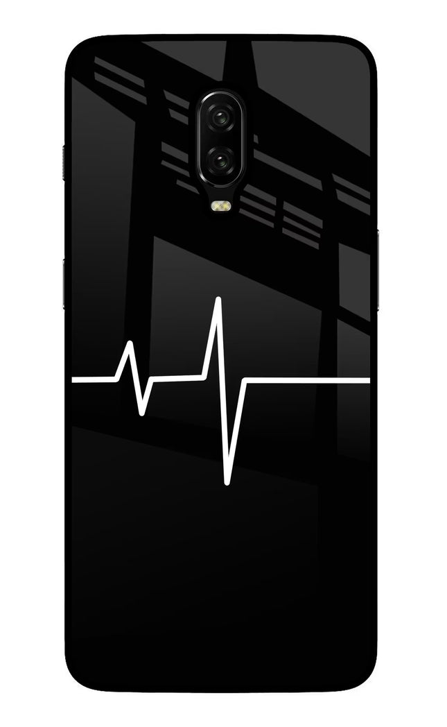 Heart Beats Oneplus 6T Glass Case Back Cover by Casekaro