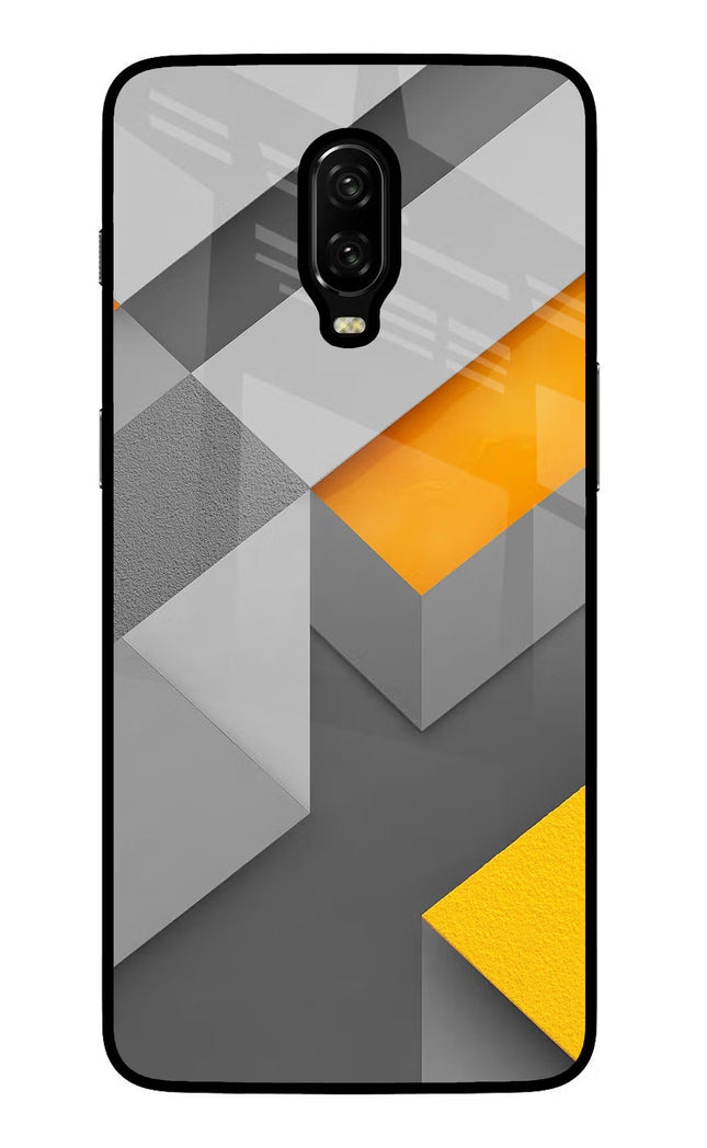 Abstract Oneplus 6T Glass Case Back Cover by Casekaro
