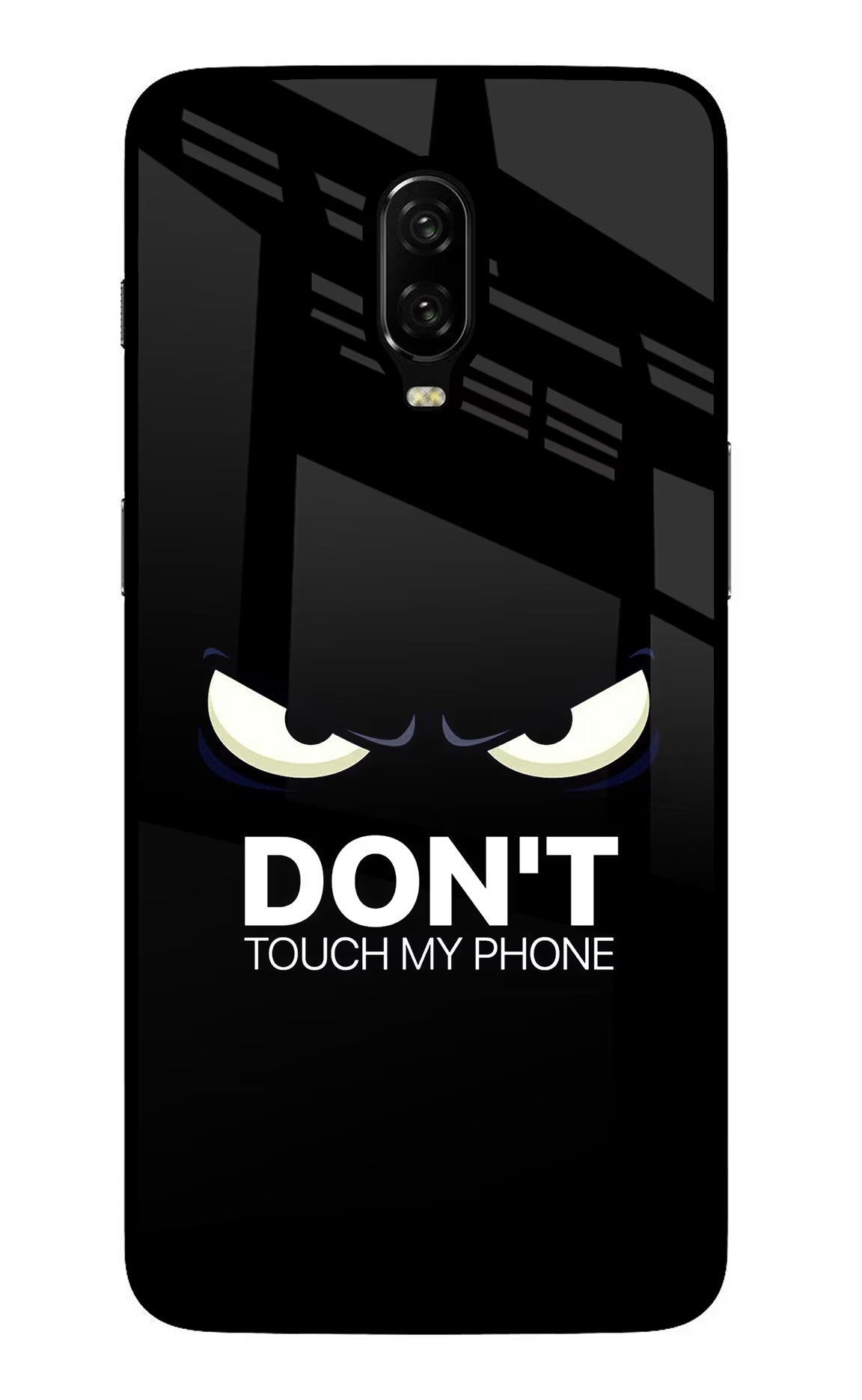 Don'T Touch My Phone Oneplus 6T Glass Case Back Cover by Casekaro