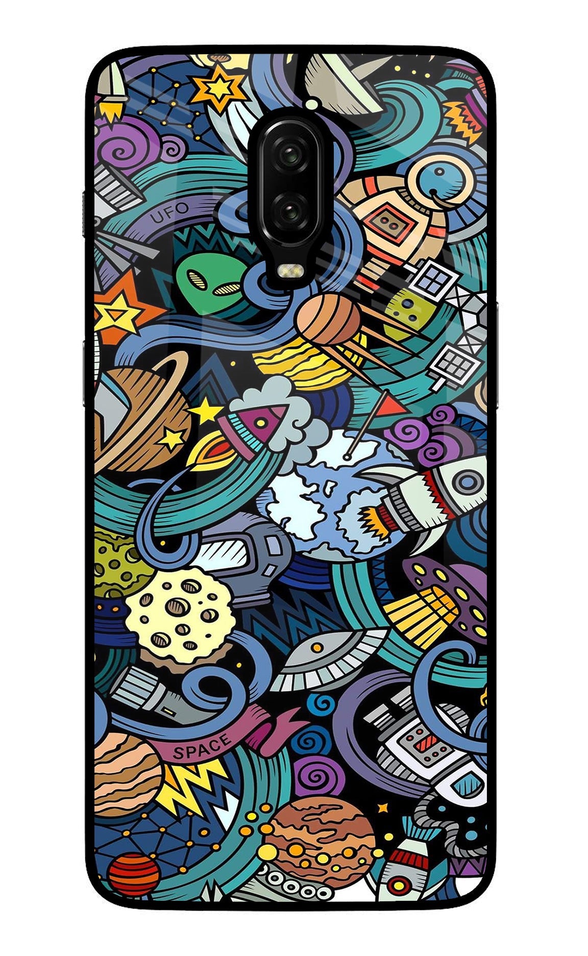 Space Abstract Oneplus 6T Glass Case