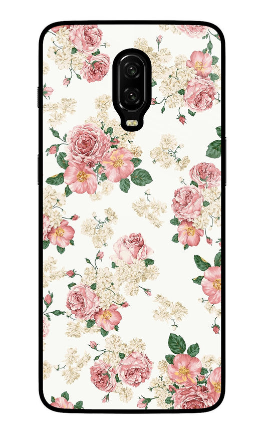 Flowers Oneplus 6T Glass Case