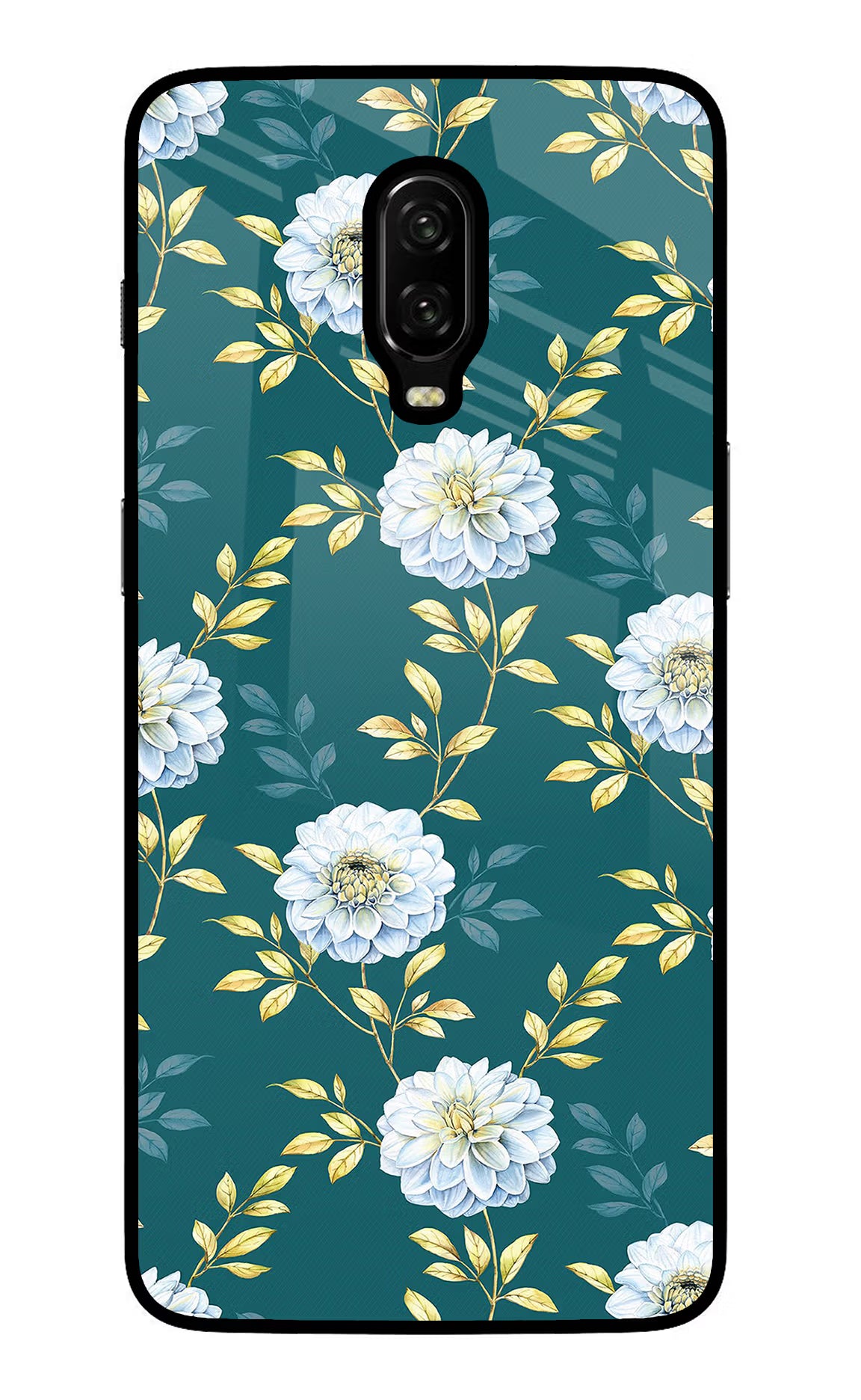 Flowers Oneplus 6T Glass Case Back Cover by Casekaro