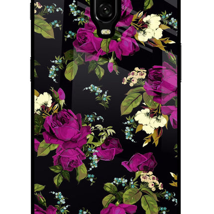 Flowers Oneplus 6T Glass Case Back Cover by Casekaro