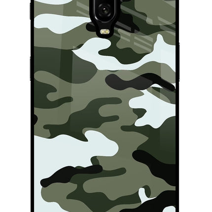 Camouflage Oneplus 6T Glass Case