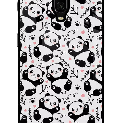 Cute Panda Oneplus 6T Glass Case