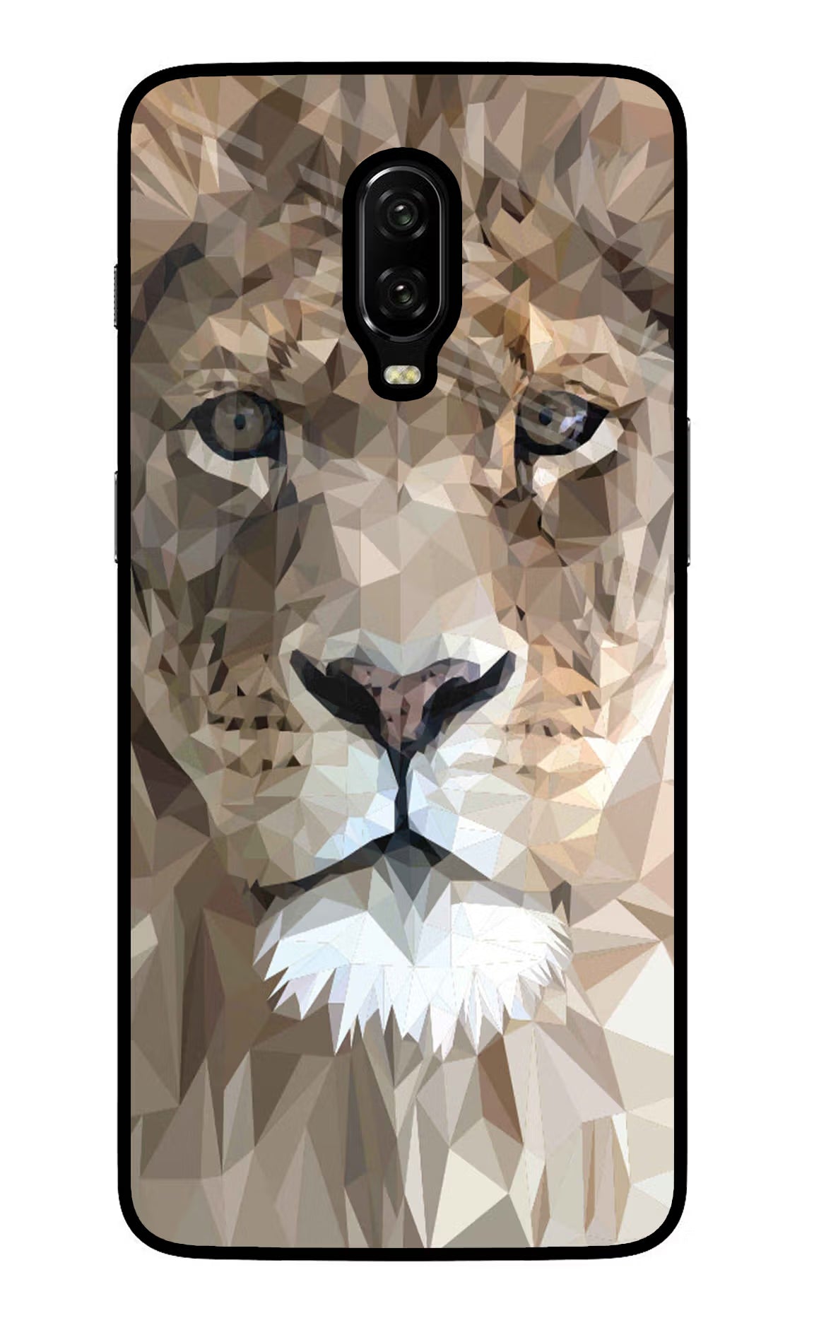 Lion Art Oneplus 6T Glass Case Back Cover by Casekaro