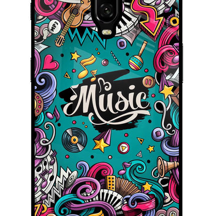 Music Graffiti Oneplus 6T Glass Case