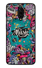 Music Graffiti Oneplus 6T Glass Case