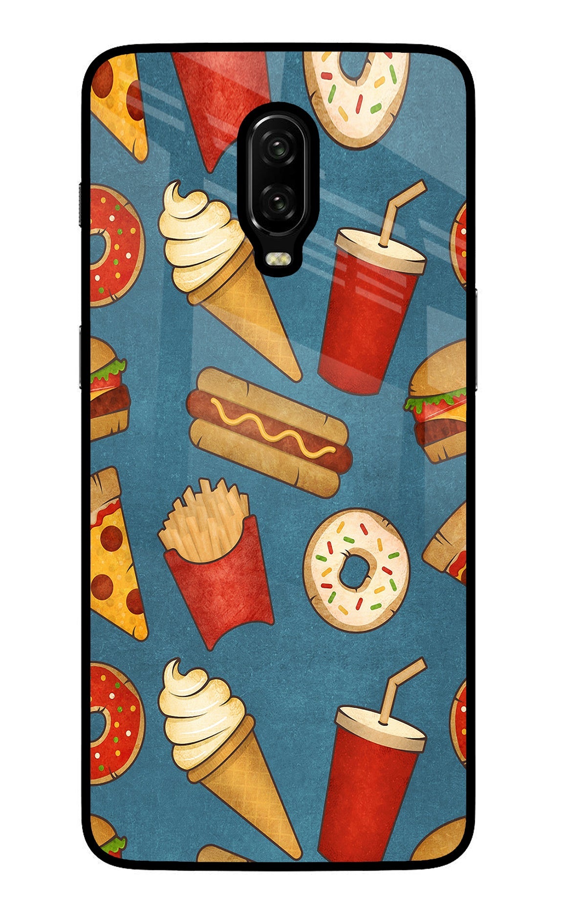 Foodie Oneplus 6T Glass Case