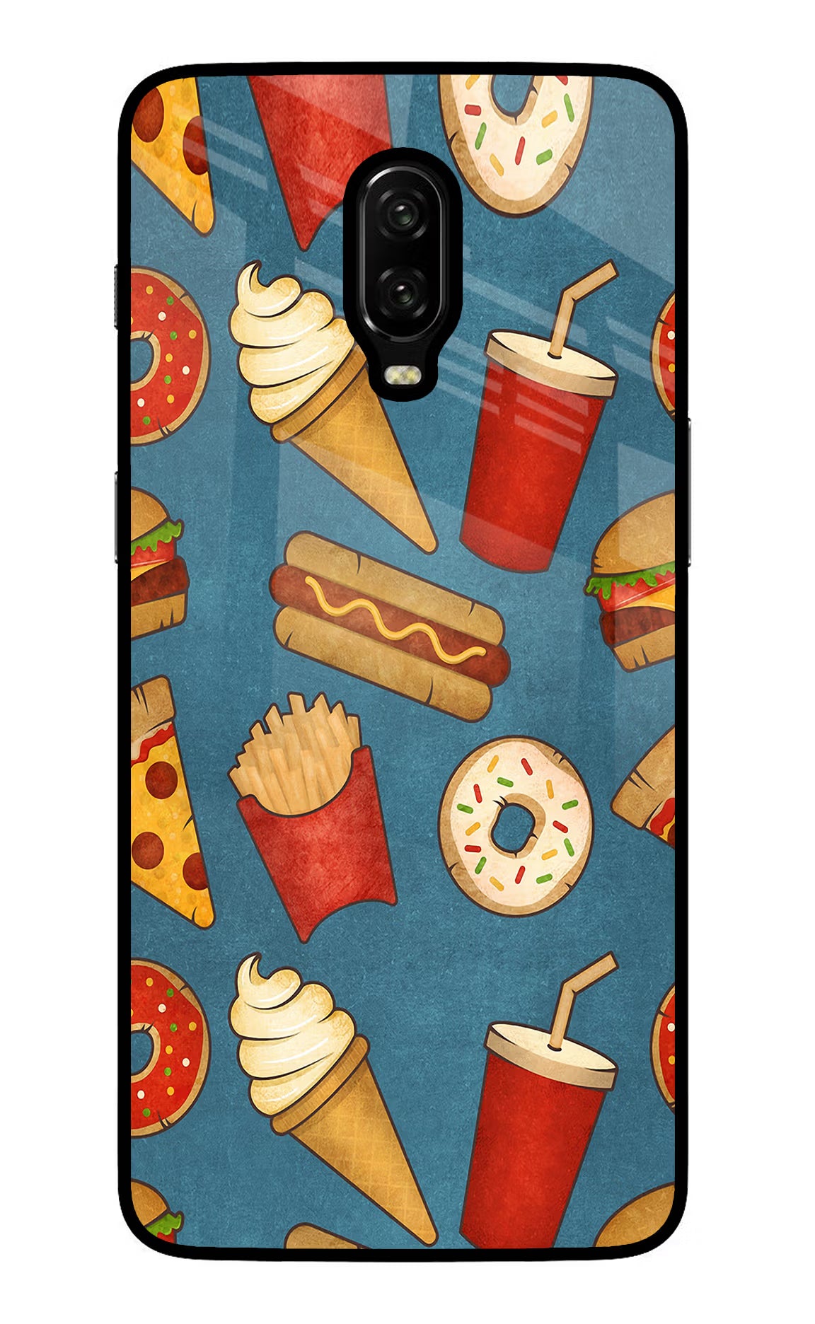Foodie Oneplus 6T Glass Case Back Cover by Casekaro