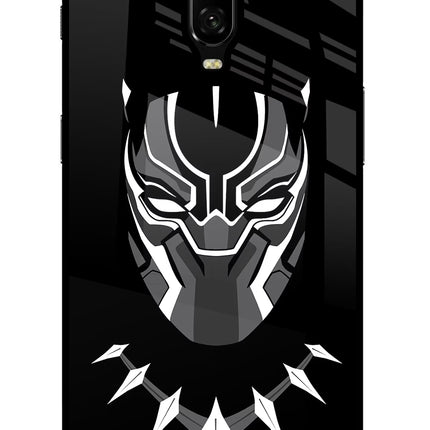 Black Panther Oneplus 6T Glass Case Back Cover by Casekaro