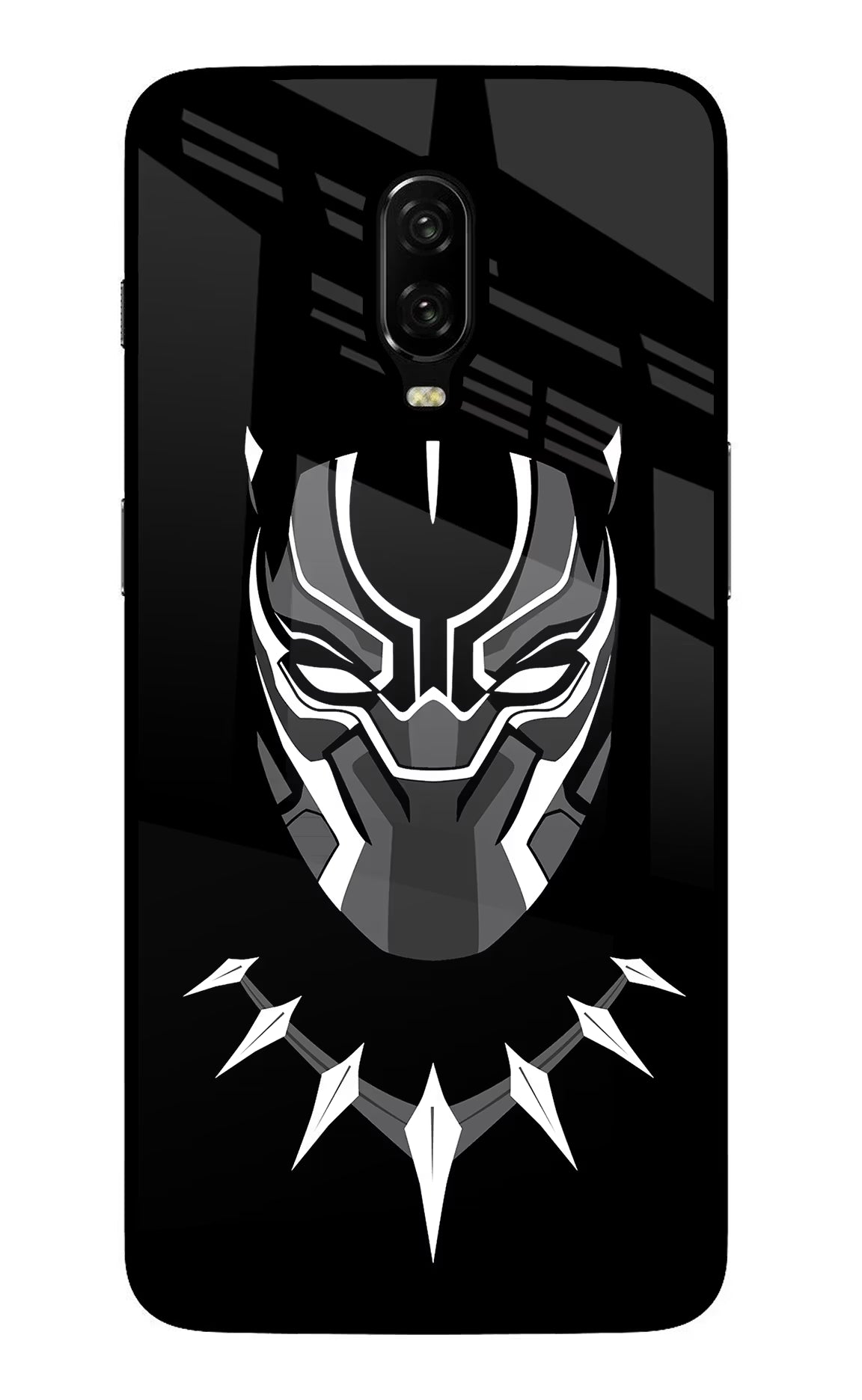 Black Panther Oneplus 6T Glass Case Back Cover by Casekaro