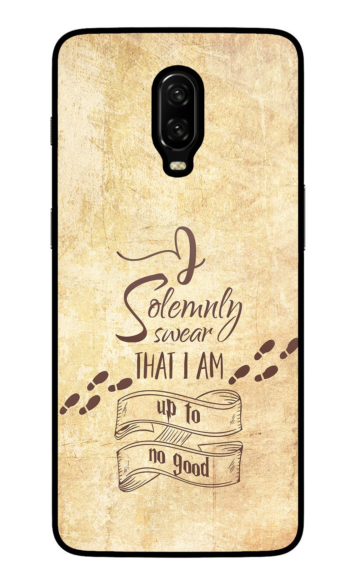 I Solemnly swear that i up to no good Oneplus 6T Glass Case Back Cover by Casekaro