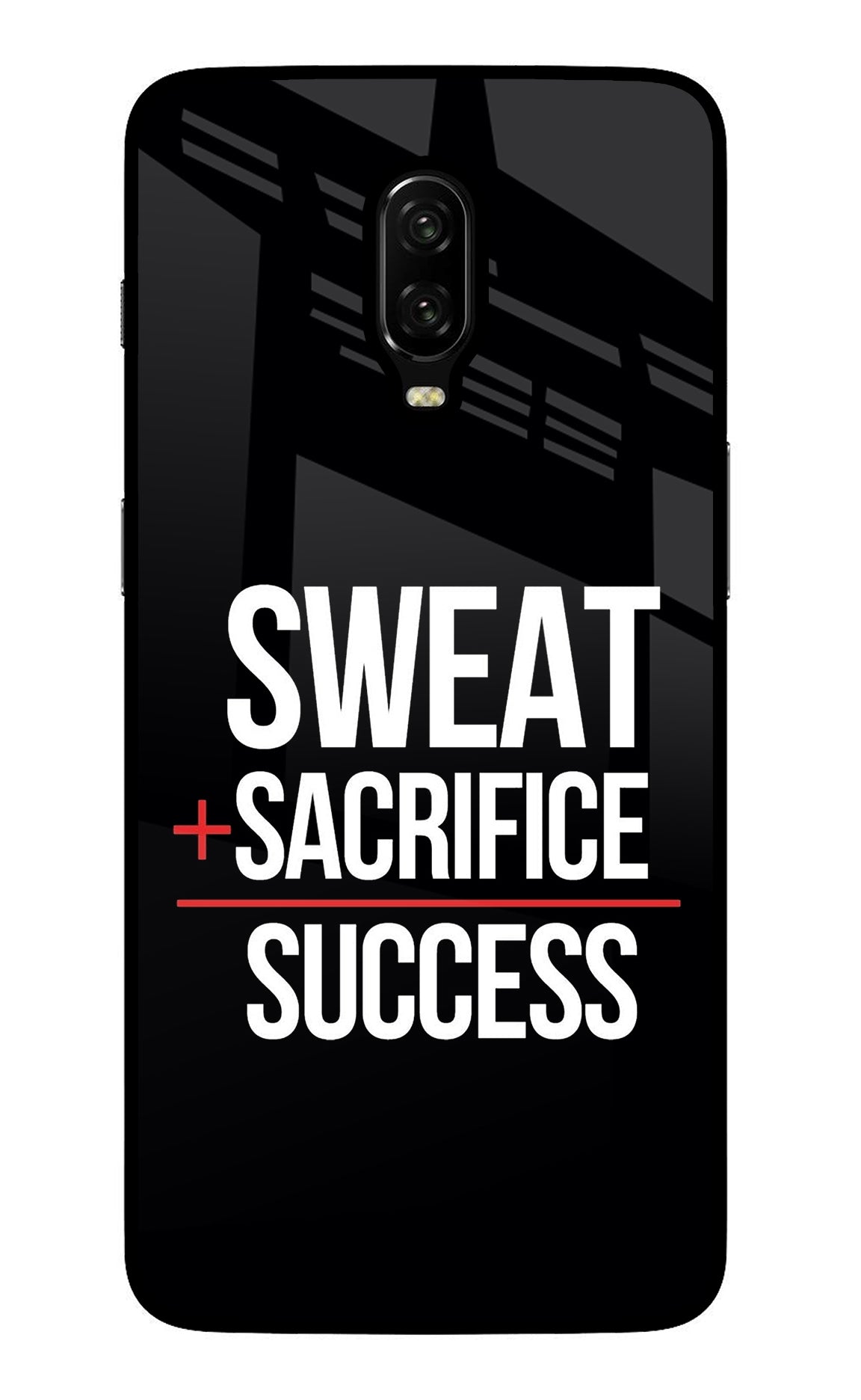 Sweat Sacrifice Success Oneplus 6T Glass Case