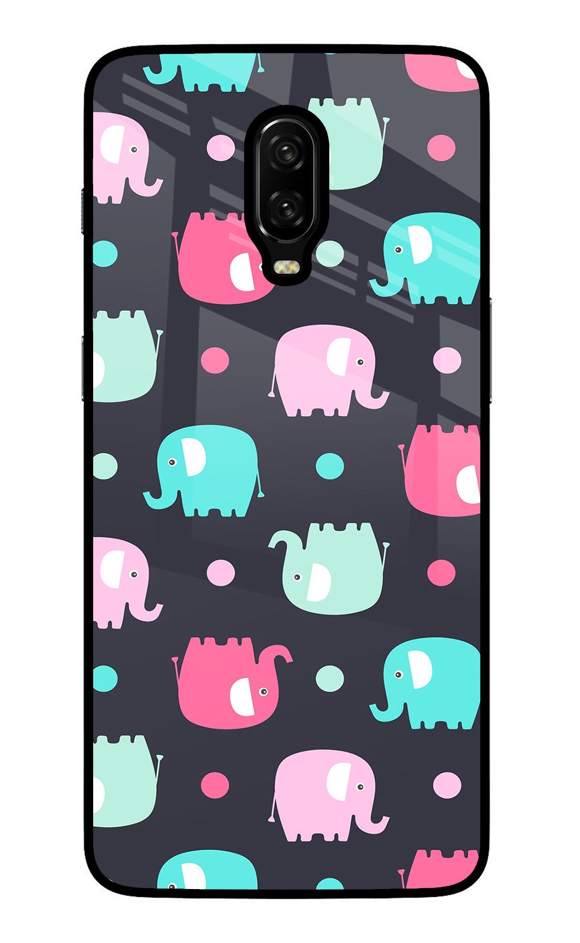 Elephants Oneplus 6T Glass Case