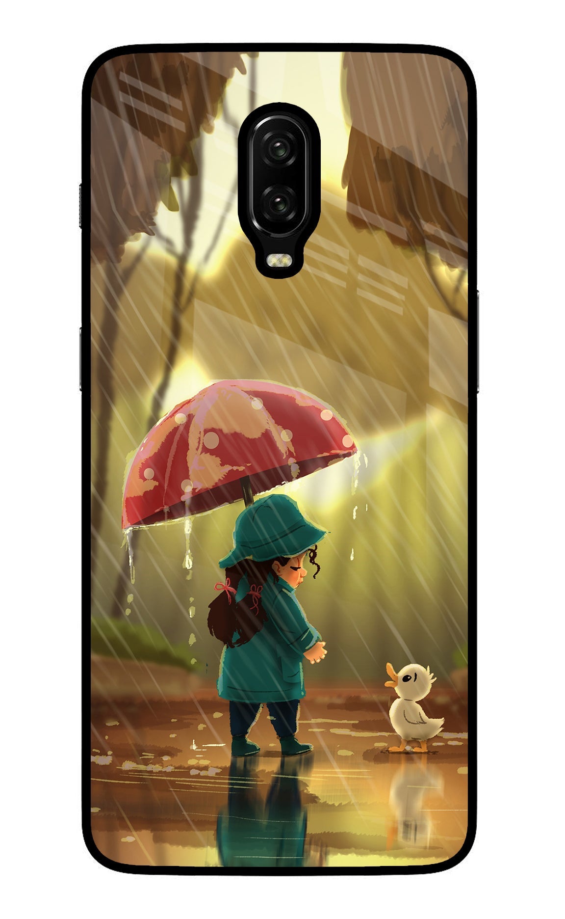 Rainy Day Oneplus 6T Glass Case