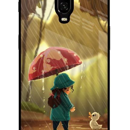 Rainy Day Oneplus 6T Glass Case Back Cover by Casekaro