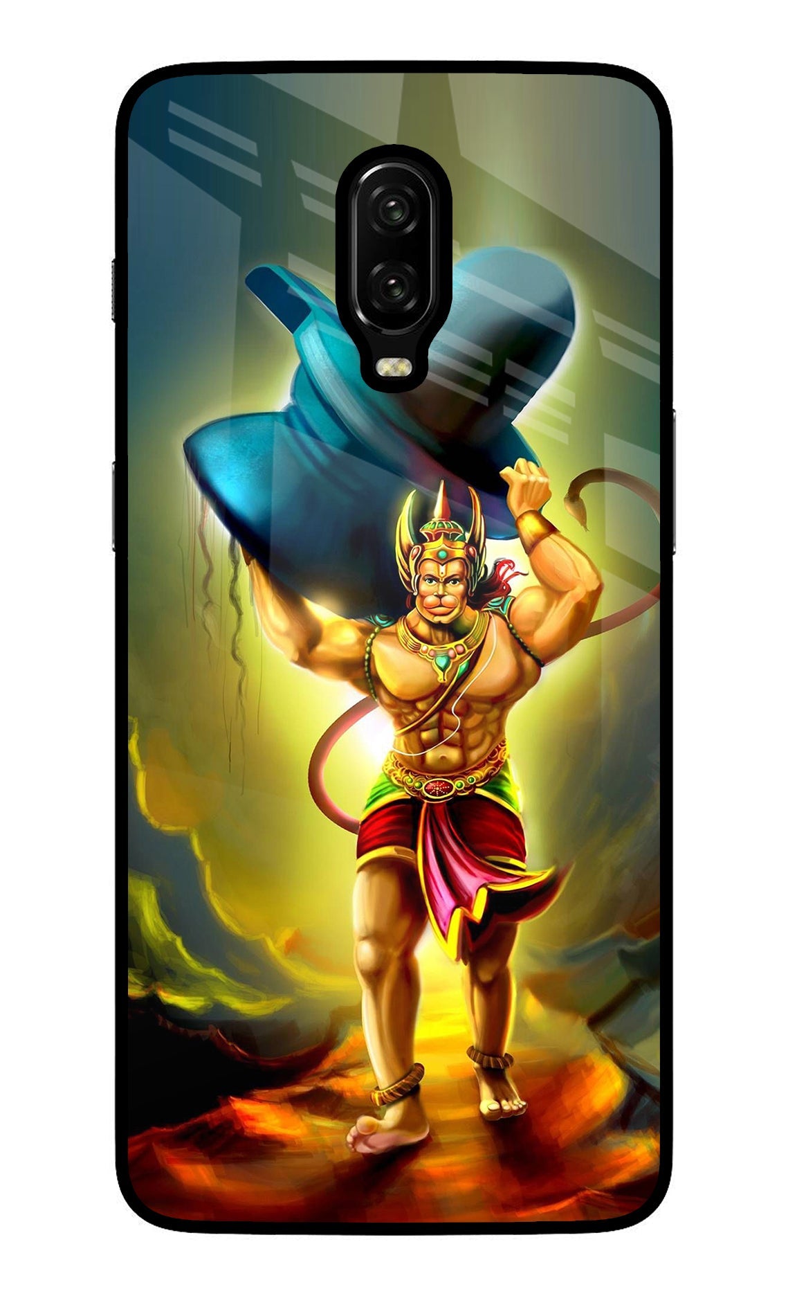 Lord Hanuman Oneplus 6T Glass Case