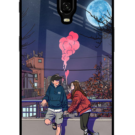Chilling Couple Oneplus 6T Glass Case