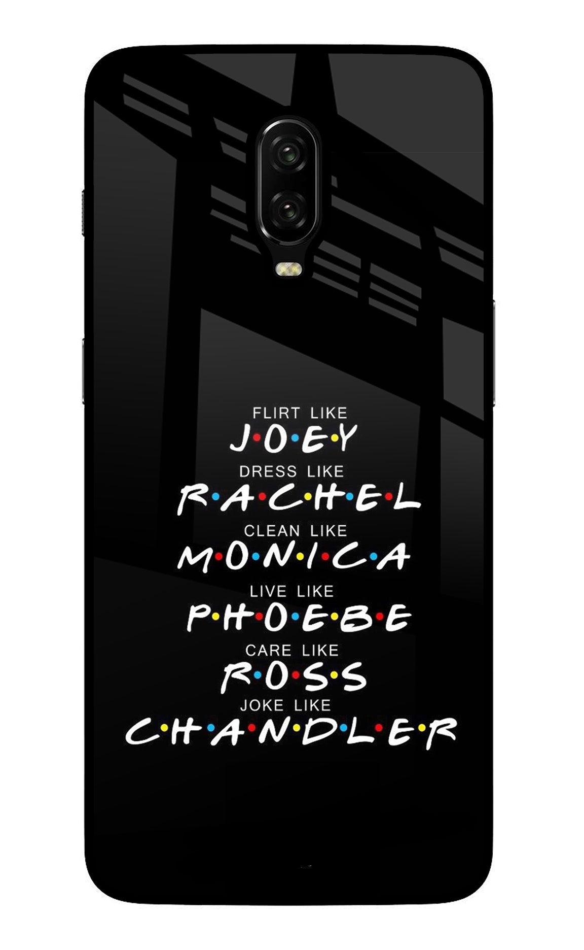 FRIENDS Character Oneplus 6T Glass Case
