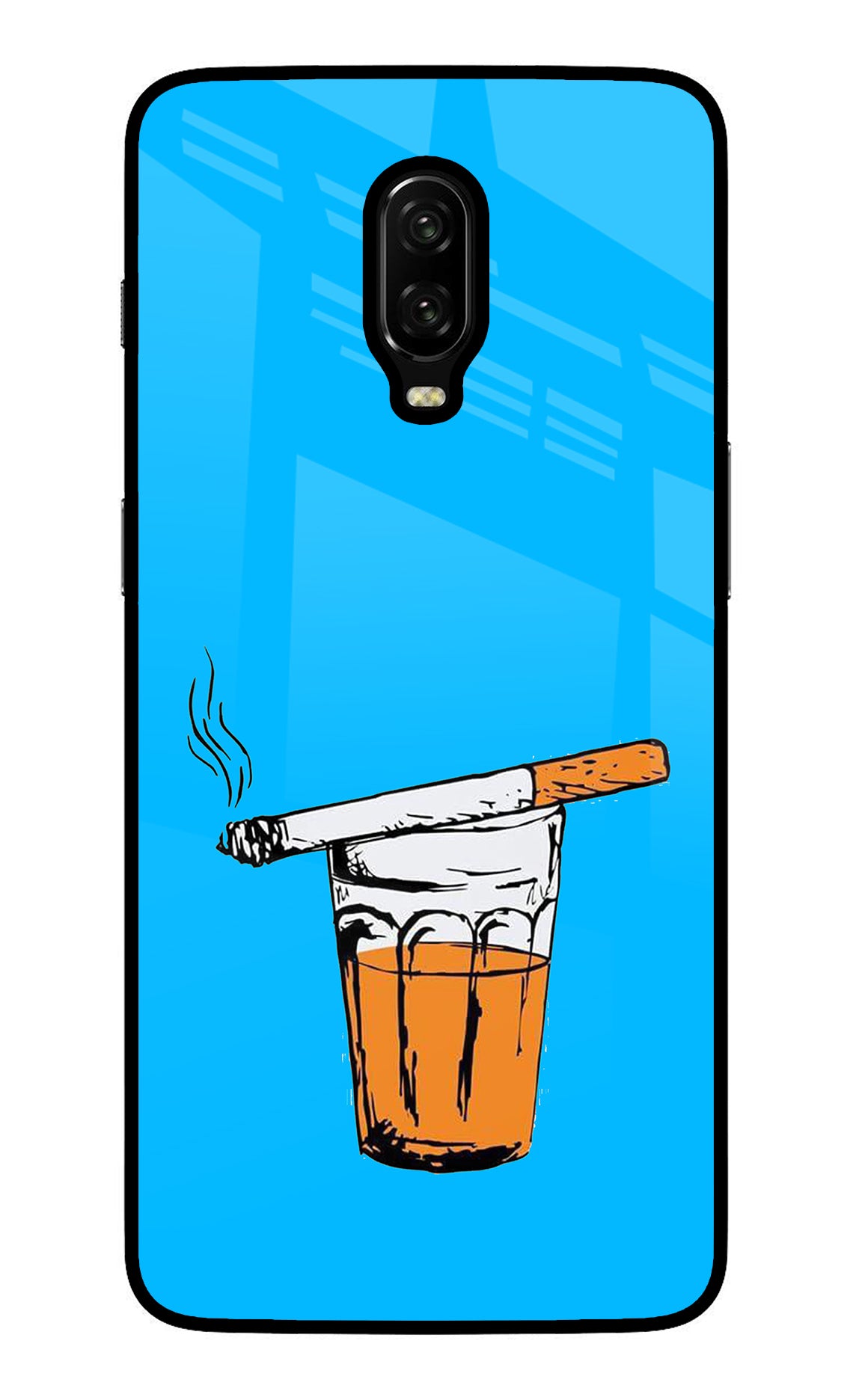 Chai Sutta Oneplus 6T Glass Case