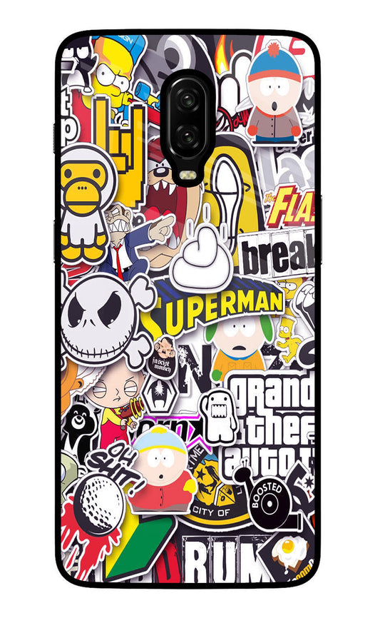 Sticker Bomb Oneplus 6T Glass Case