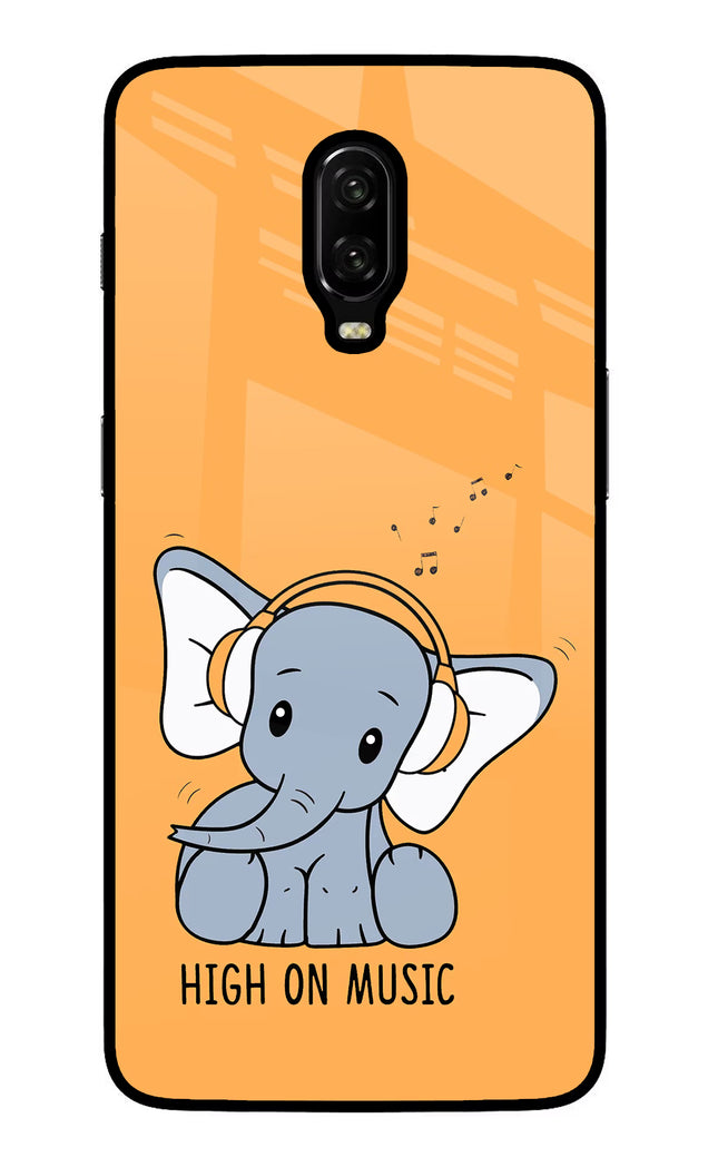 High On Music Oneplus 6T Glass Case Back Cover by Casekaro