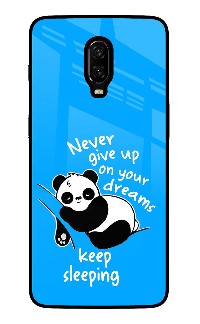 Keep Sleeping Oneplus 6T Glass Case Back Cover by Casekaro