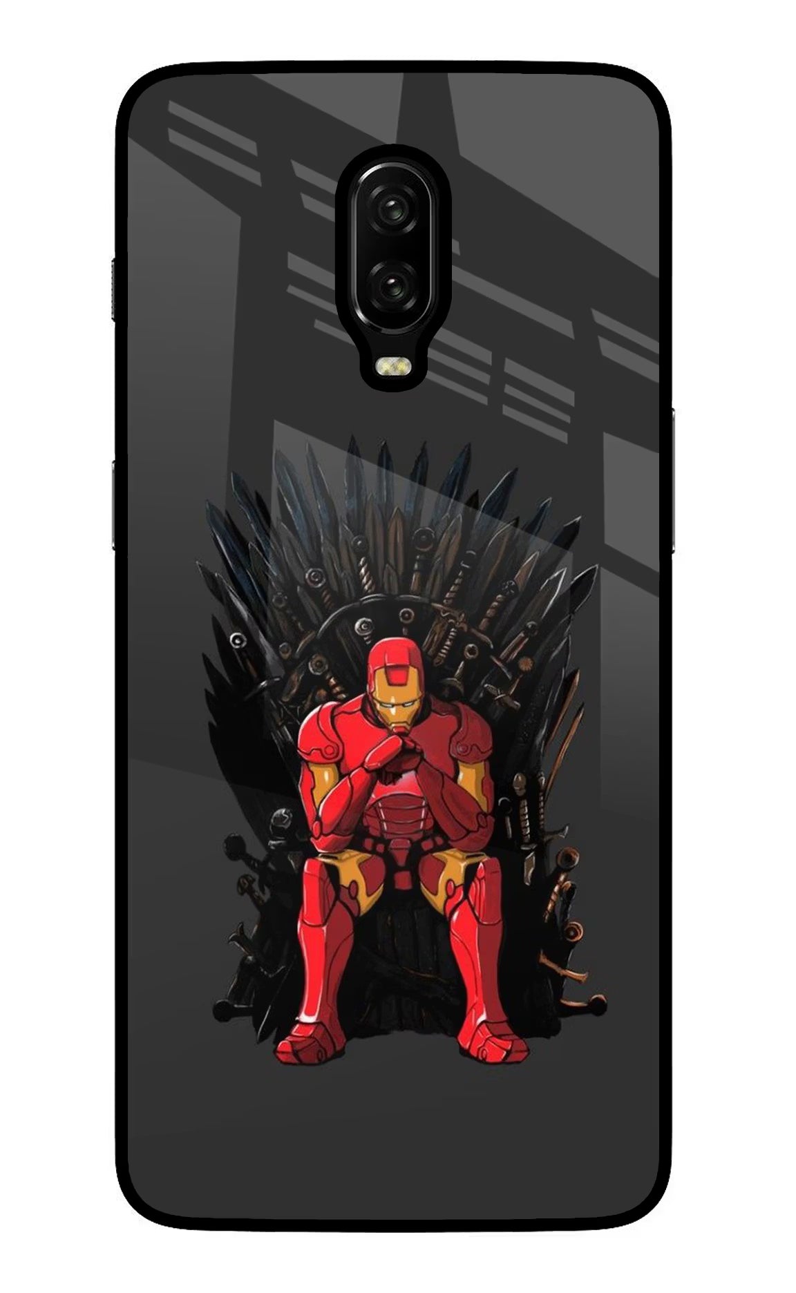 Ironman Throne Oneplus 6T Glass Case Back Cover by Casekaro