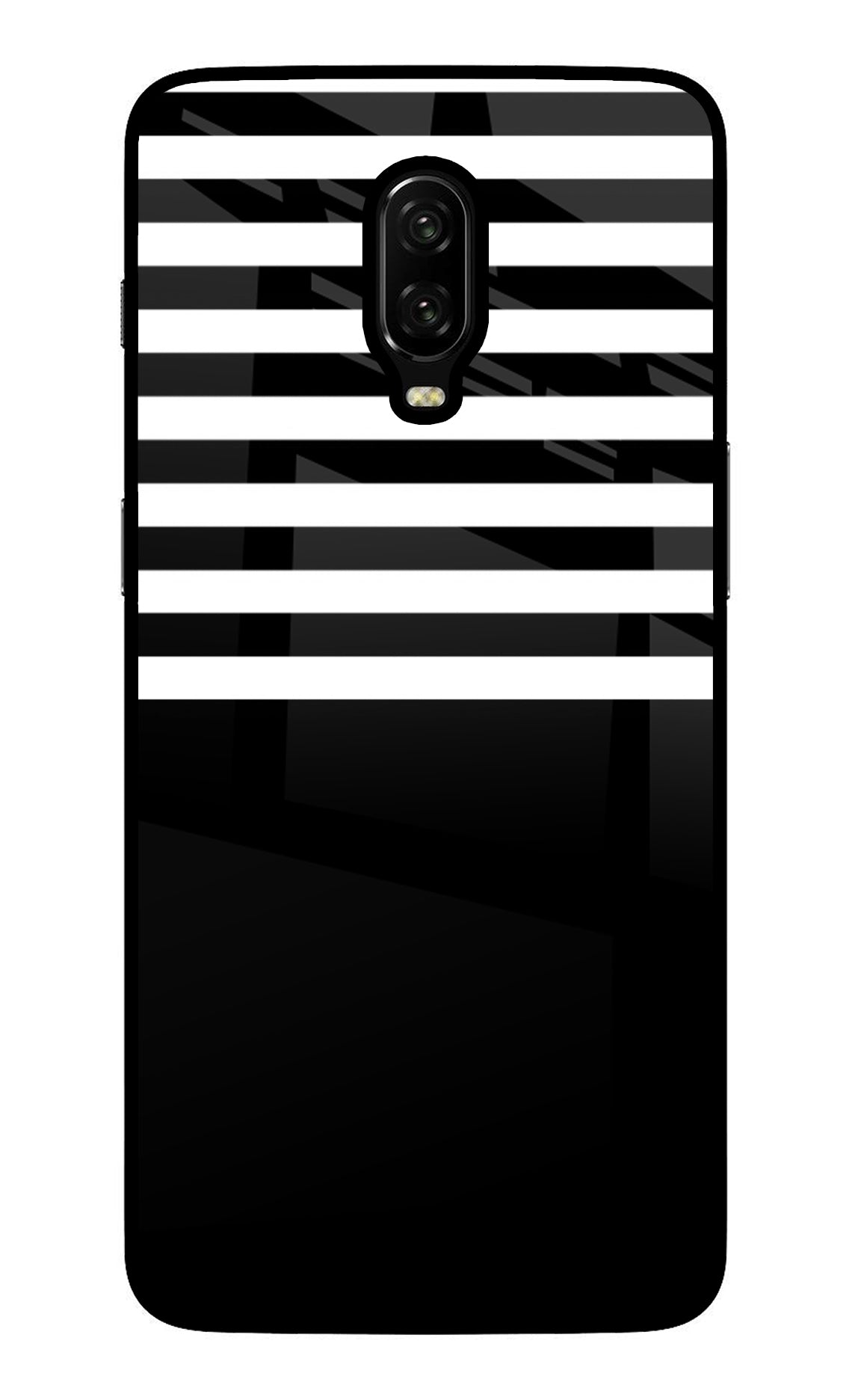 Black and White Print Oneplus 6T Back Cover