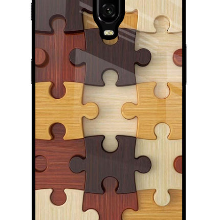 Wooden Puzzle Oneplus 6T Glass Case