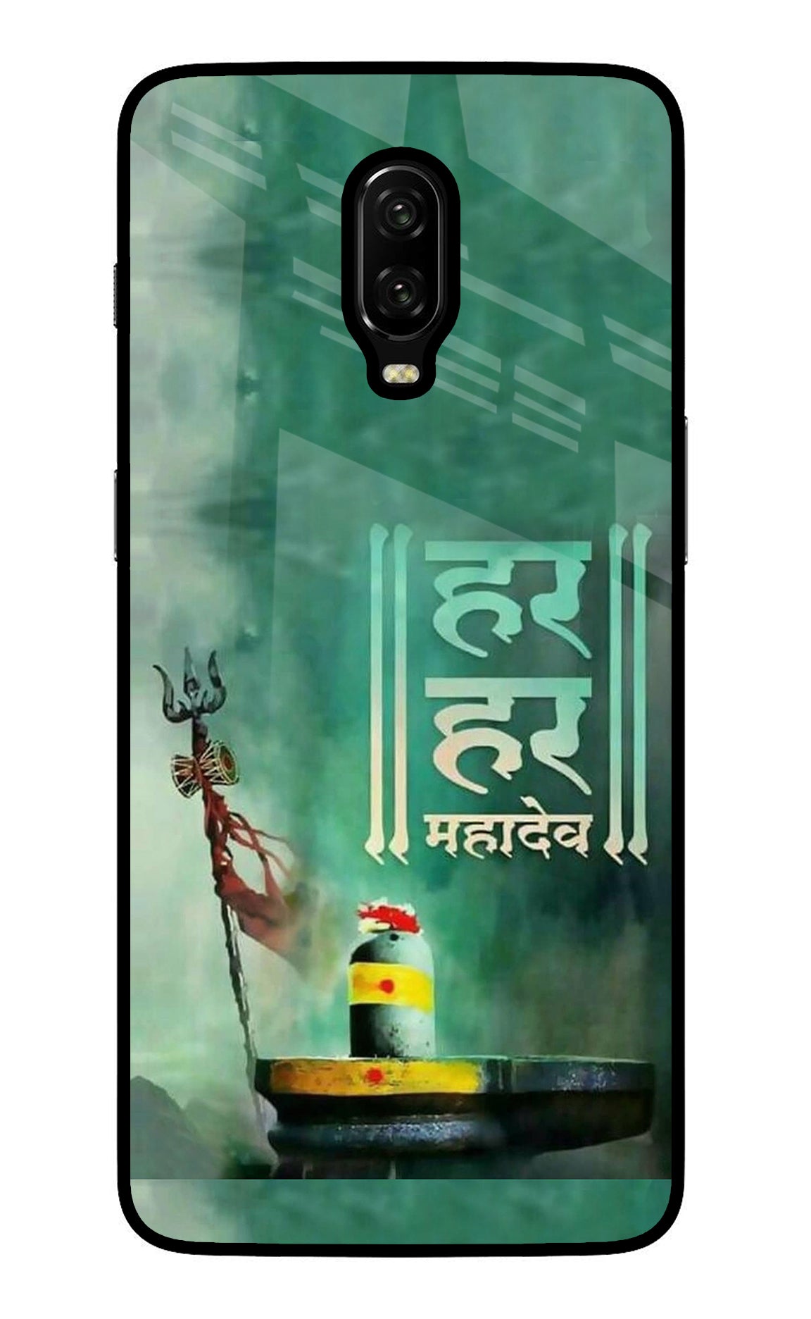 Har Har Mahadev Shivling Oneplus 6T Glass Case